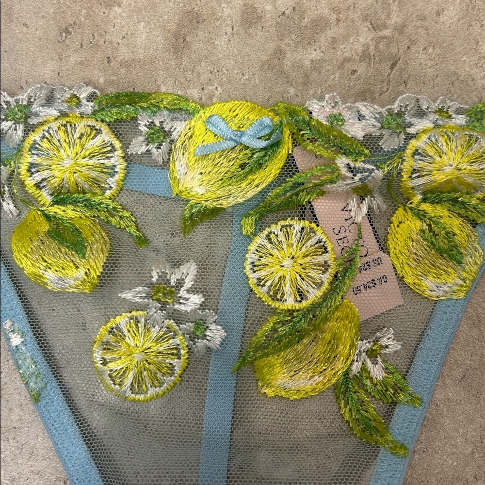 Victoria's Secret Lemon Embroidery Panty - Picture 2 of 5